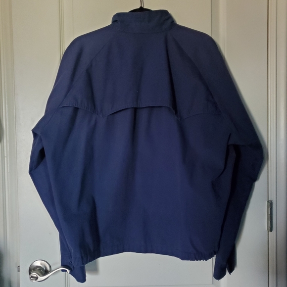 Vintage blue mens L/XL lightweight windbreaker rain bomber jacket - Picture 2 of 10
